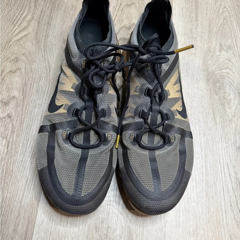 Nike VaporMax Shoes in Black and Gold